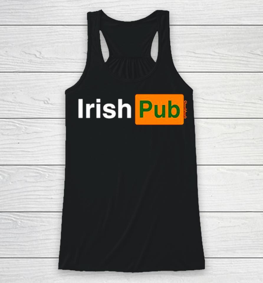 Irish Pub Parody Logo Racerback Tank