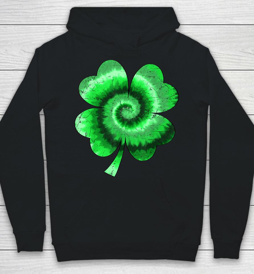 Irish Shamrock Tie Dye Happy St Patrick's Day Go Lucky Gift Hoodie