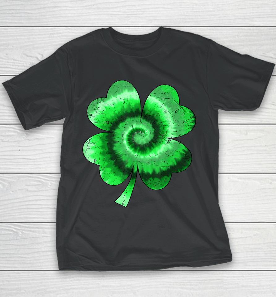 Irish Shamrock Tie Dye Happy St Patrick's Day Go Lucky Gift Youth T-Shirt