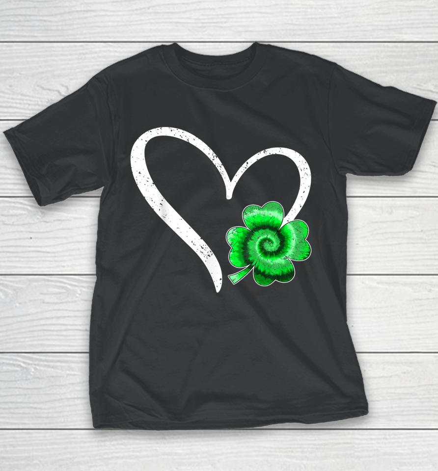 Irish Shamrock Tie Dye Happy St Patricks Day Go Lucky Gift Youth T-Shirt