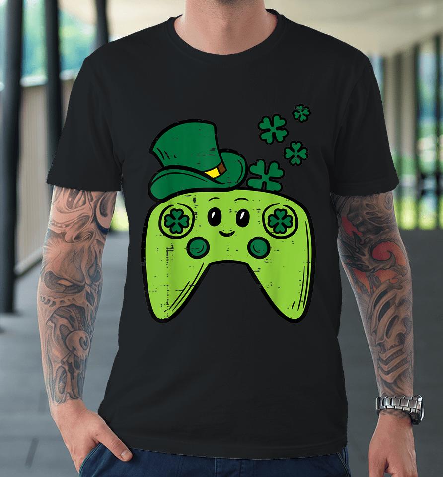 Irish Video Game Controller Gamer Boys Girls  St Patrick's Day Premium T-Shirt
