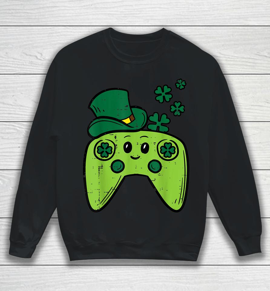 Irish Video Game Controller Gamer Boys Girls  St Patrick's Day Sweatshirt