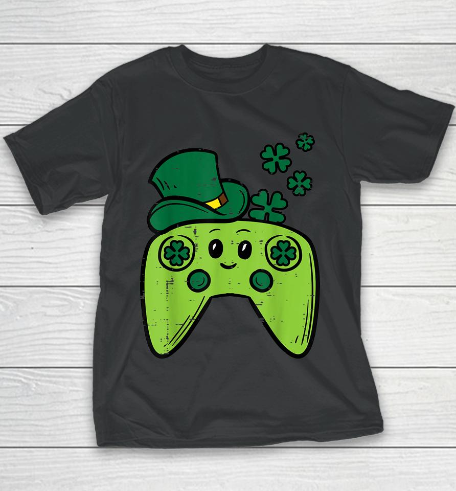 Irish Video Game Controller Gamer Boys Girls  St Patrick's Day Youth T-Shirt