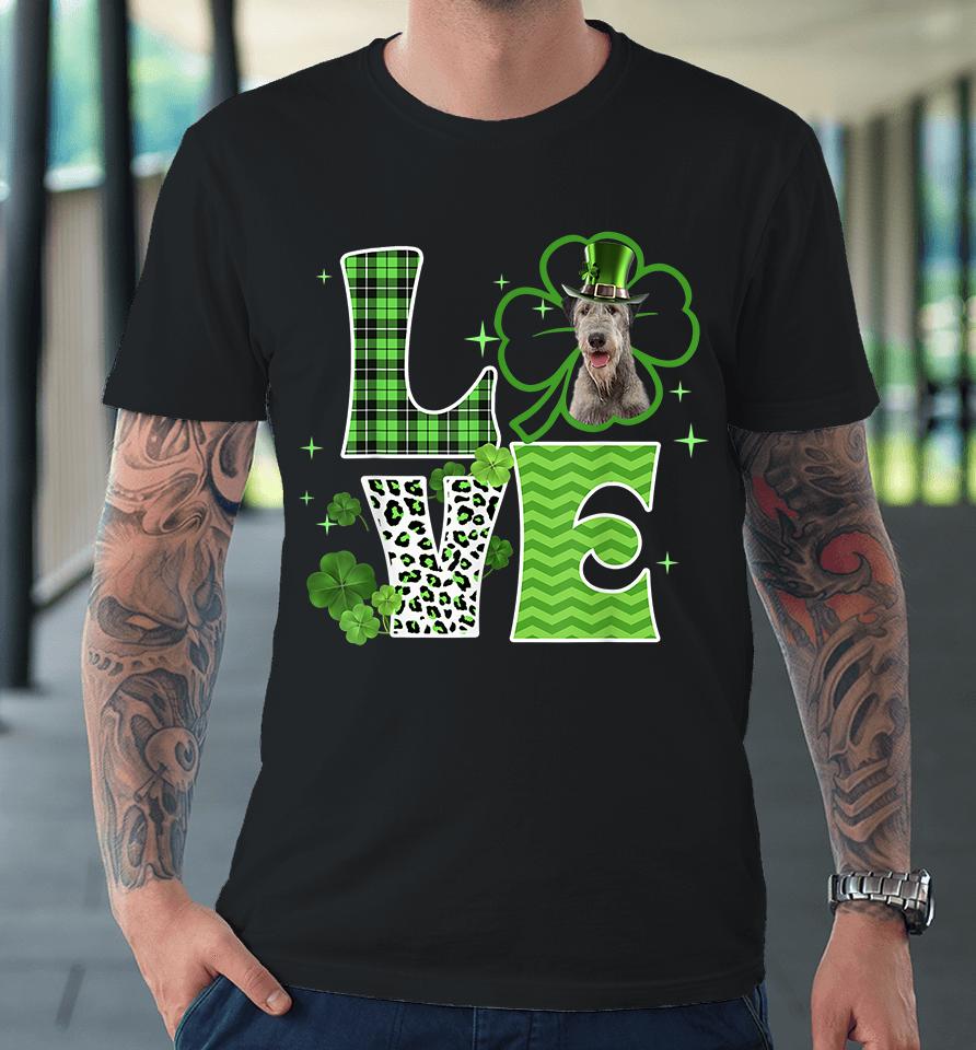 Irish Wolfhound Shamrock Lucky Clover Irish St Patricks Day Premium T-Shirt
