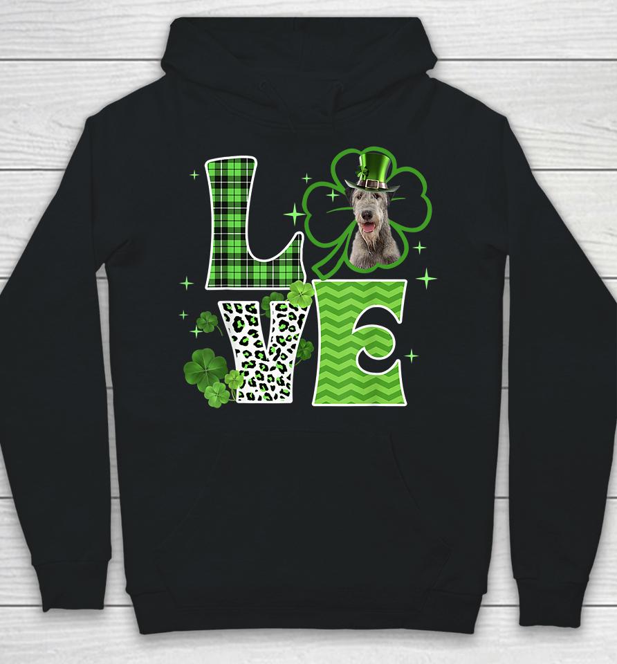 Irish Wolfhound Shamrock Lucky Clover Irish St Patricks Day Hoodie