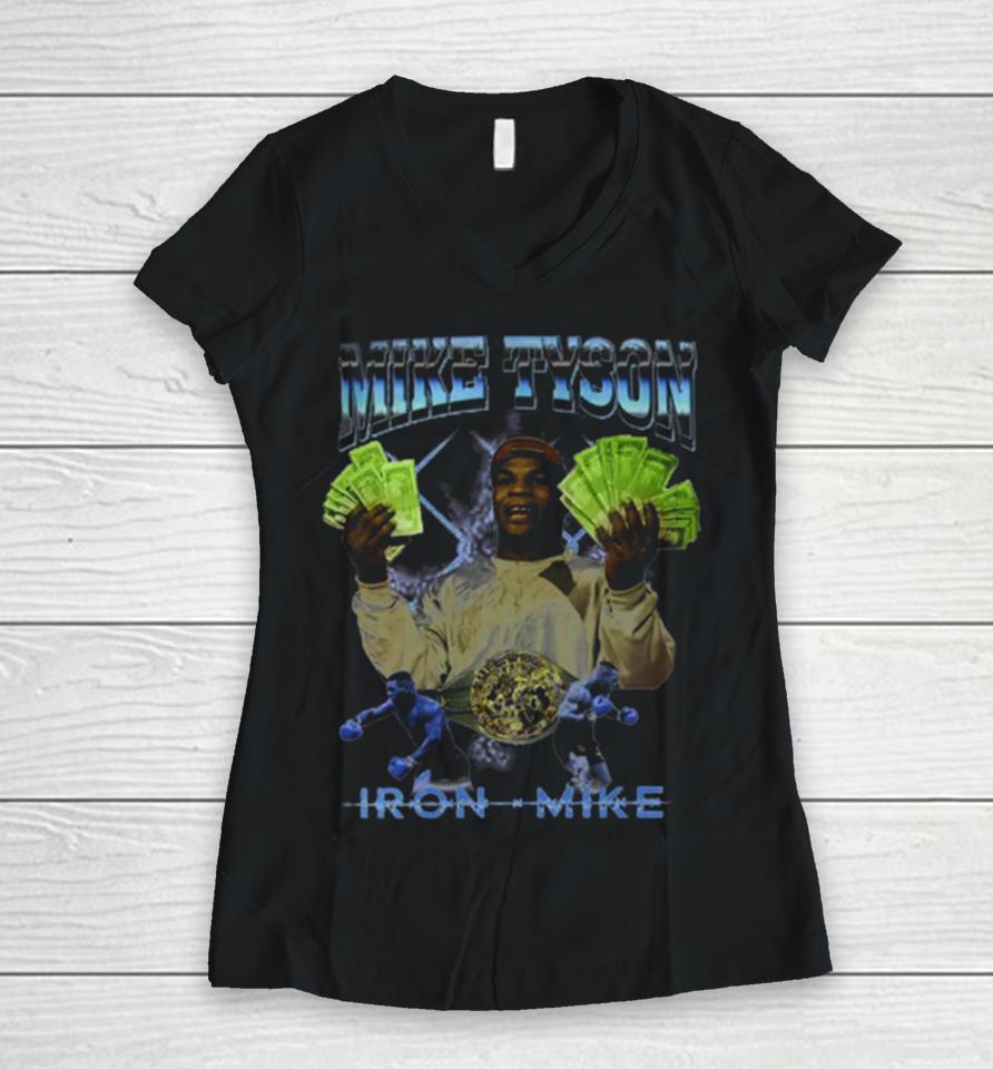 Iron Mike Tyson Vintage 90S Women V-Neck T-Shirt