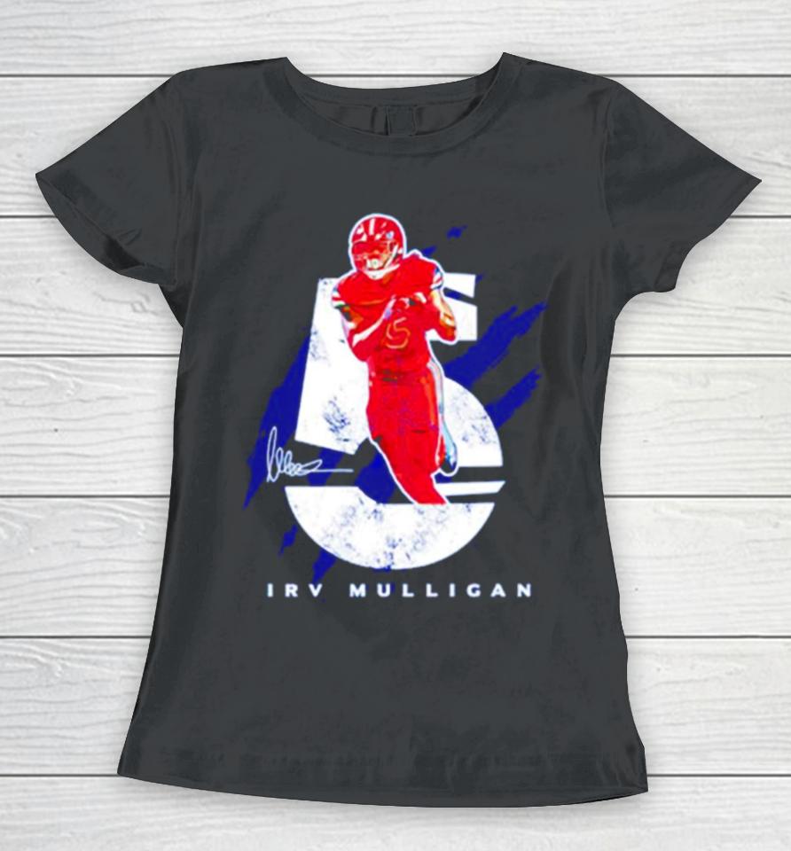 Irv Mulligan 5 Jackson State Tigers Football Signature Women T-Shirt