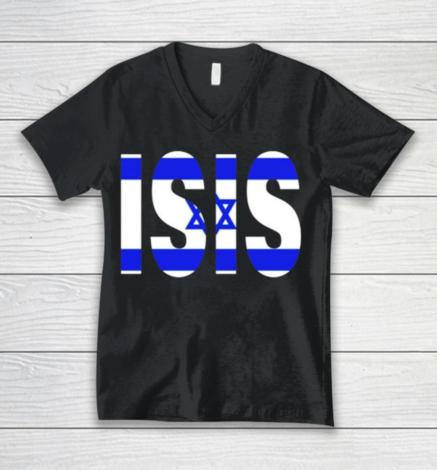 Isis Israel Flag Unisex V-Neck T-Shirt