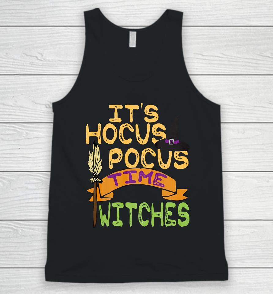 It S Hocus Pocus Time Witches T Funny Halloween Unisex Tank Top