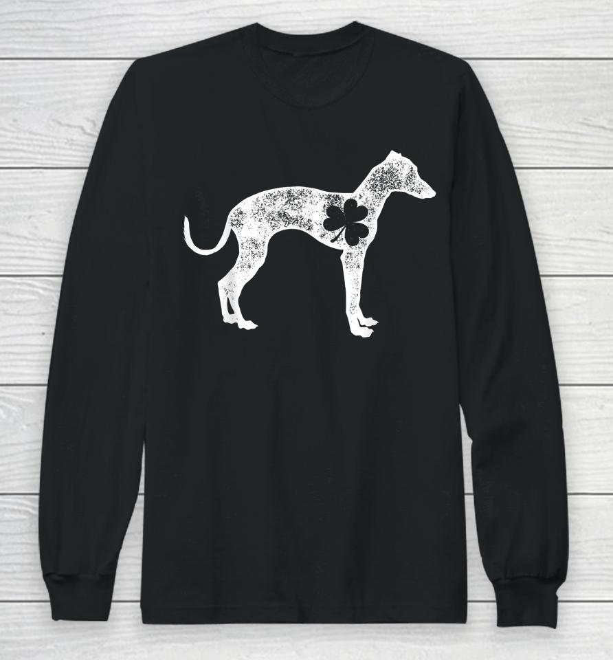 Italian Greyhound St Patrick's Day Shamrock Dog Long Sleeve T-Shirt