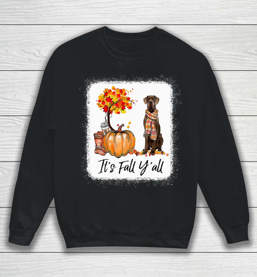 It's Fall Y'all Great Dane Dog Lovers Thanksgiving Halloween Sweatshirt