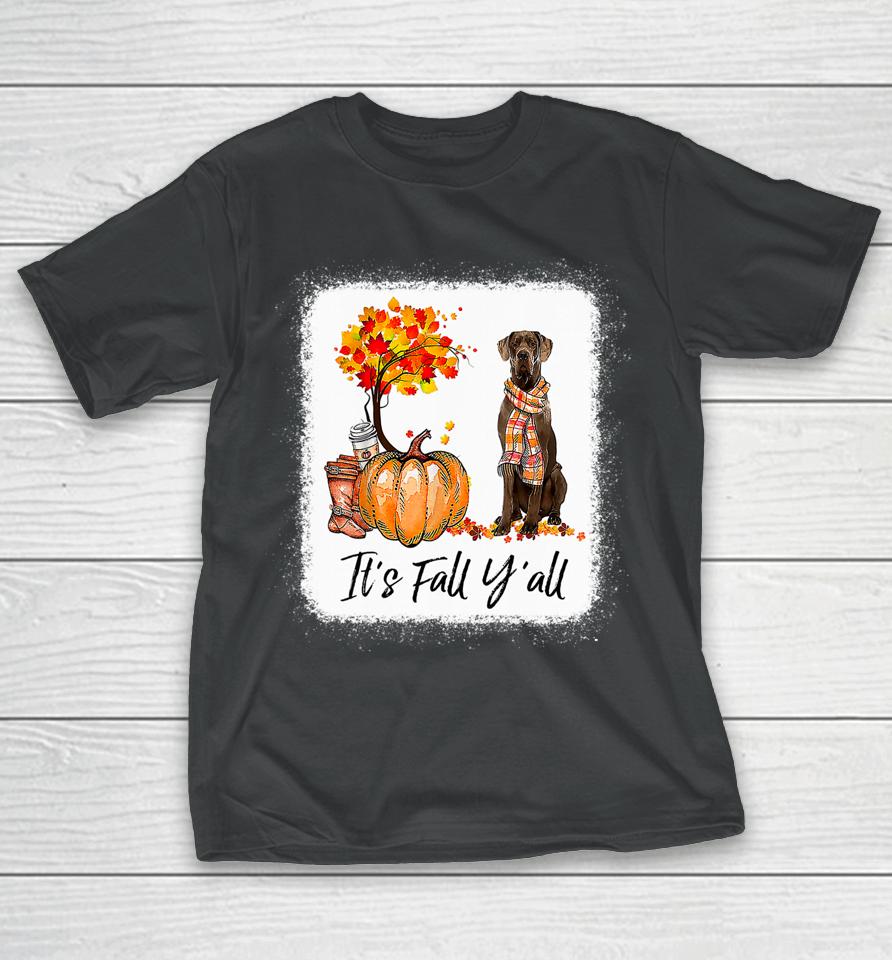It's Fall Y'all Great Dane Dog Lovers Thanksgiving Halloween T-Shirt