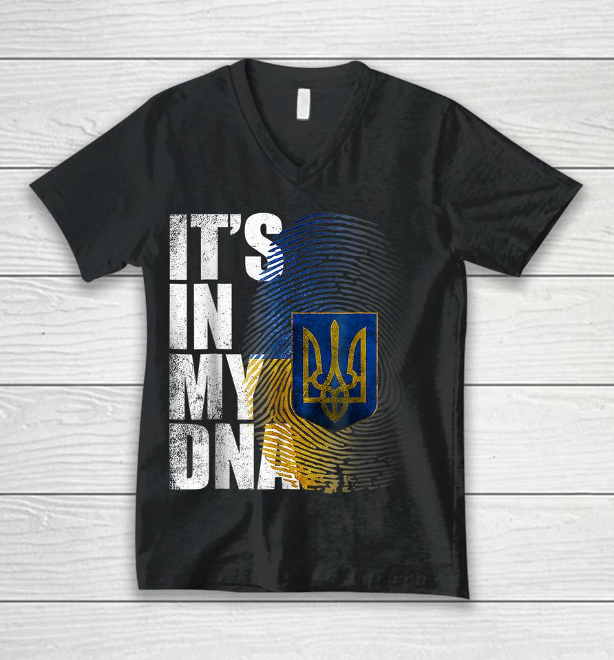 It's In My Dna Ukrainian Support Ukraine Unisex V-Neck T-Shirt