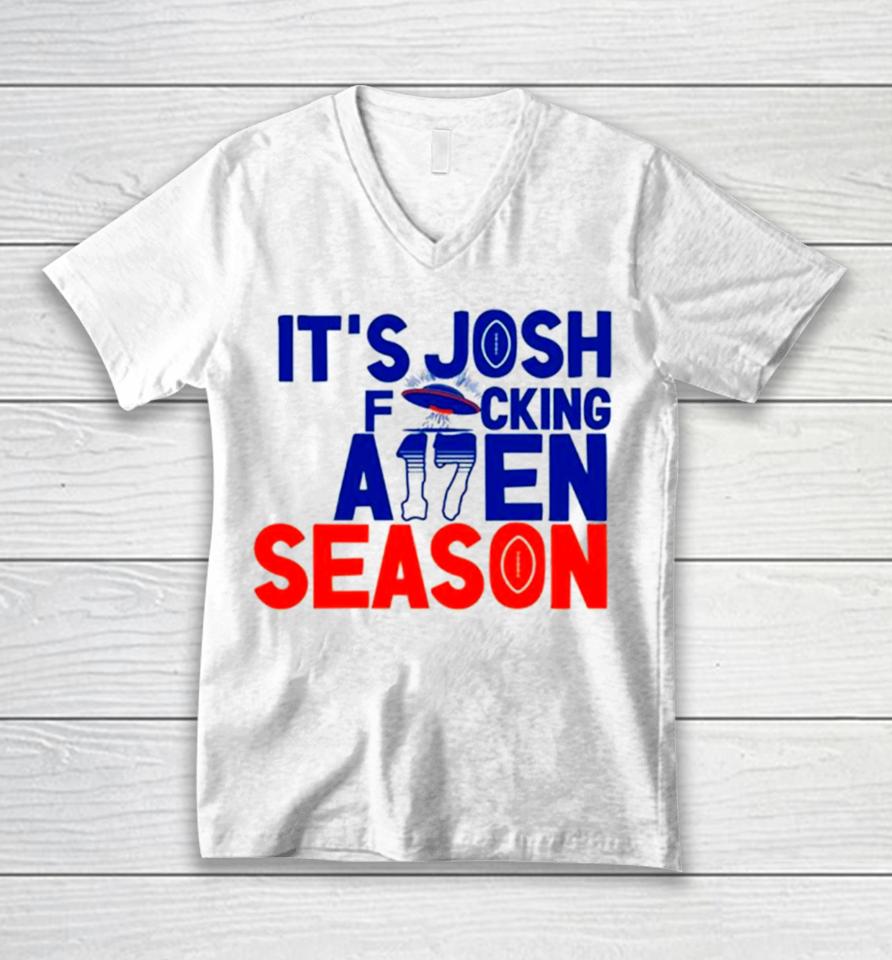 Its Josh Allen Season Alien Quarterback Unisex V-Neck T-Shirt