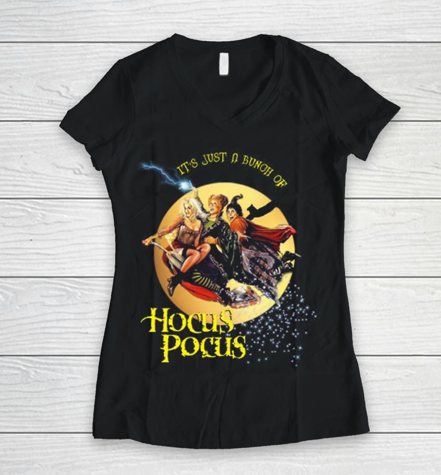 It’s Just A Bunch Of Hocus Pocus Iconic Halloween Women V-Neck T-Shirt