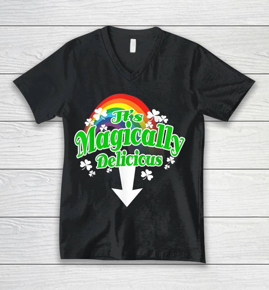 It's Magically Delicious Irish St Patrick's Day Unisex V-Neck T-Shirt
