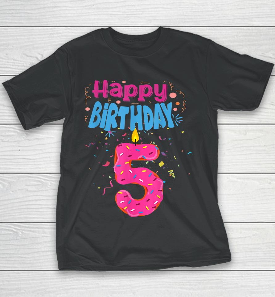It's My 5Th Birthday Sweet Donut 5 Years Old Funny Gifts Youth T-Shirt