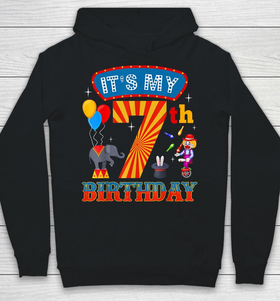 It's My 7Th Birthday Ringmaster Kids Circus Party B-Day Hoodie