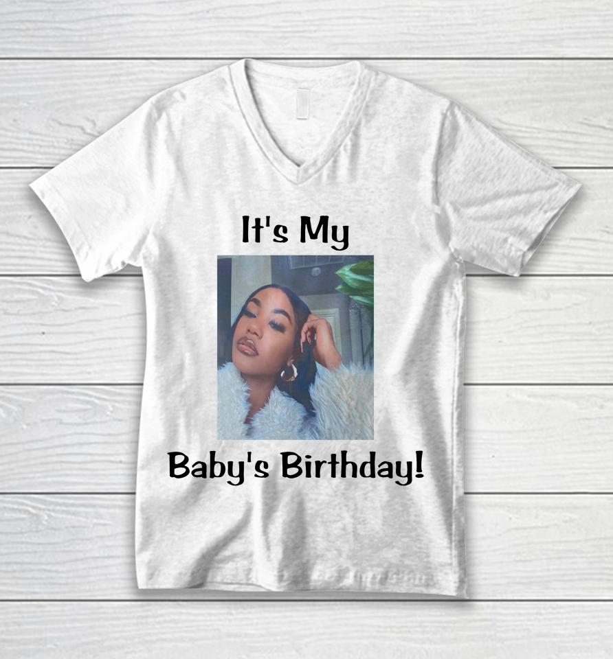 It's My Baby Birthday Lil Baby Unisex V-Neck T-Shirt
