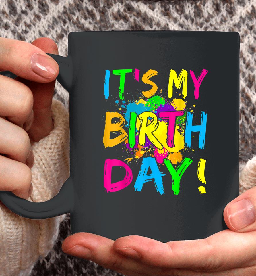 It's My Birthday Boy Girl Let's Glow Retro 80'S Party Outfit Coffee Mug