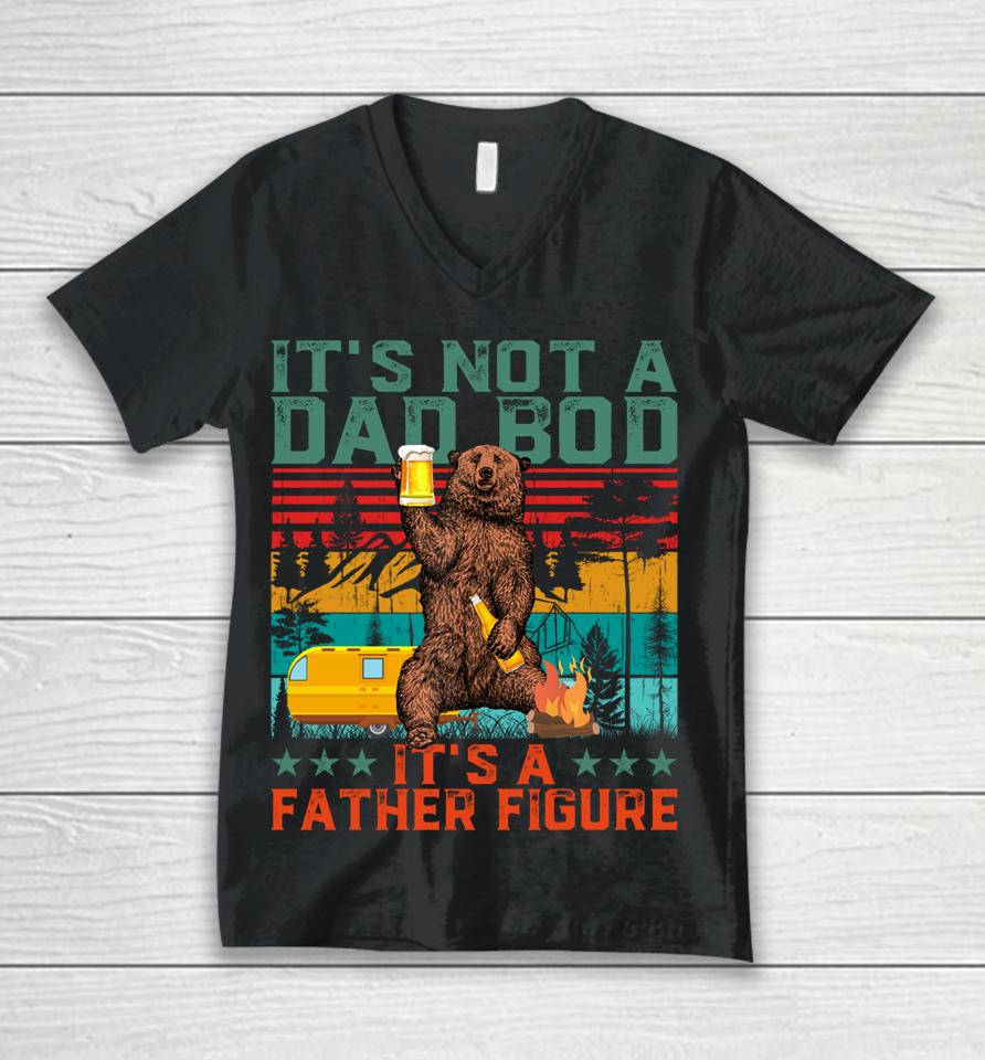 It's Not A Dad Bod It's A Figure Bear Drink Beer Vintage Unisex V-Neck T-Shirt