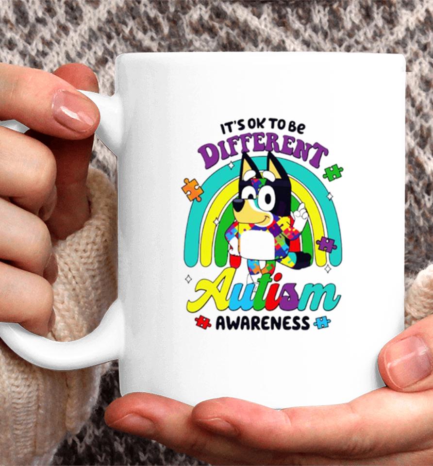 It’s Ok To Be Different Autism Awareness Bluey Support Coffee Mug