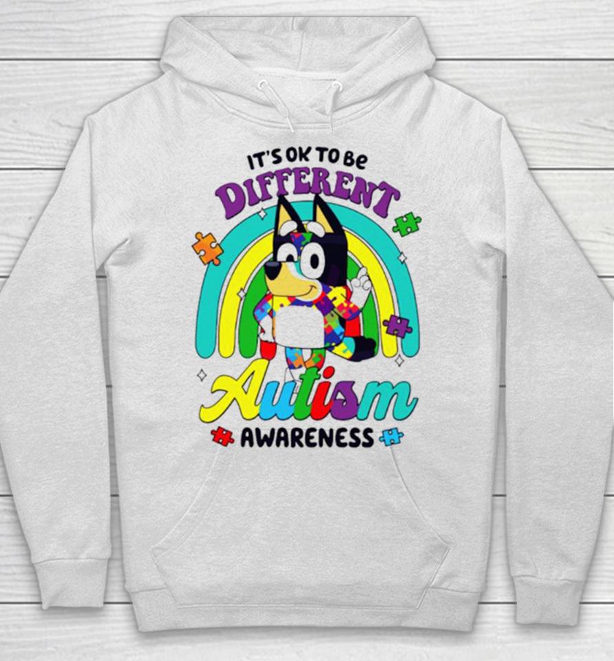 It’s Ok To Be Different Autism Awareness Bluey Support Hoodie