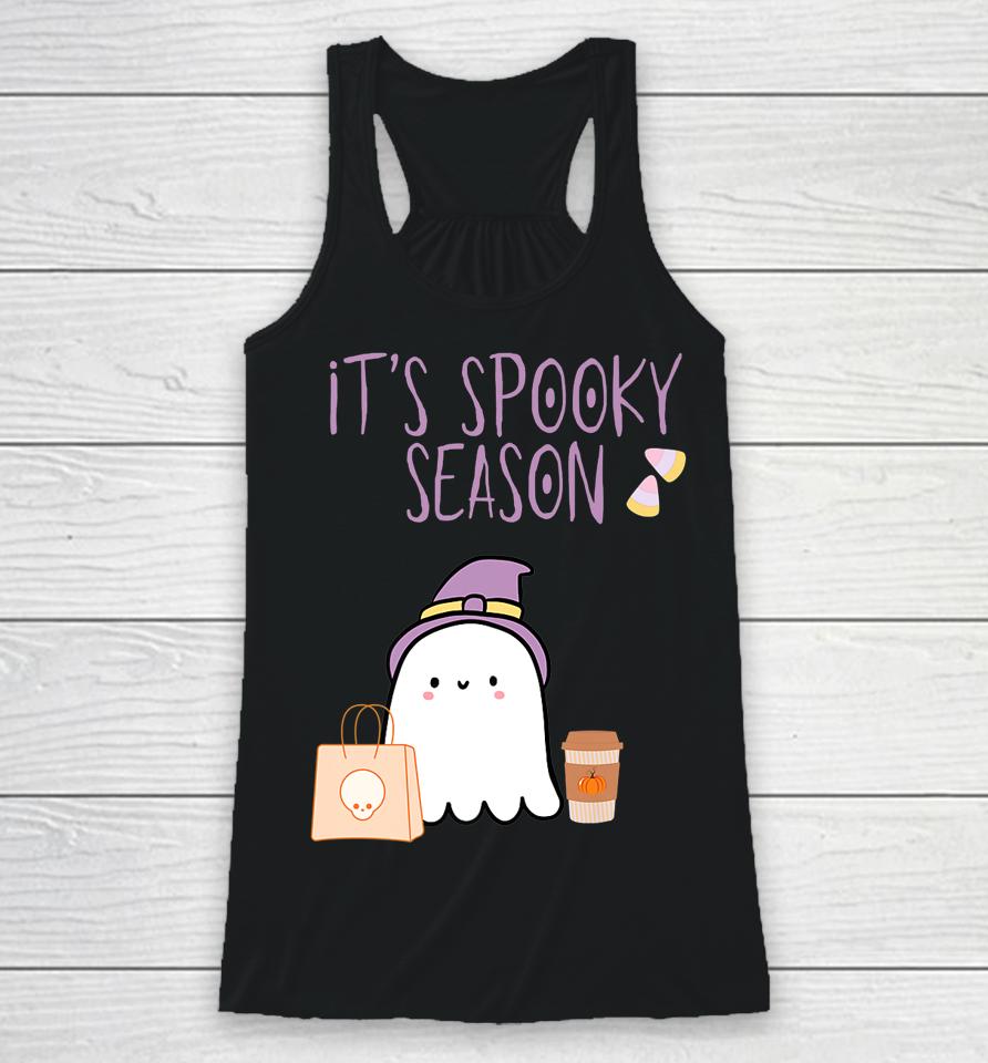 It's Spooky Season Cute Halloween Shopping Ghost Racerback Tank