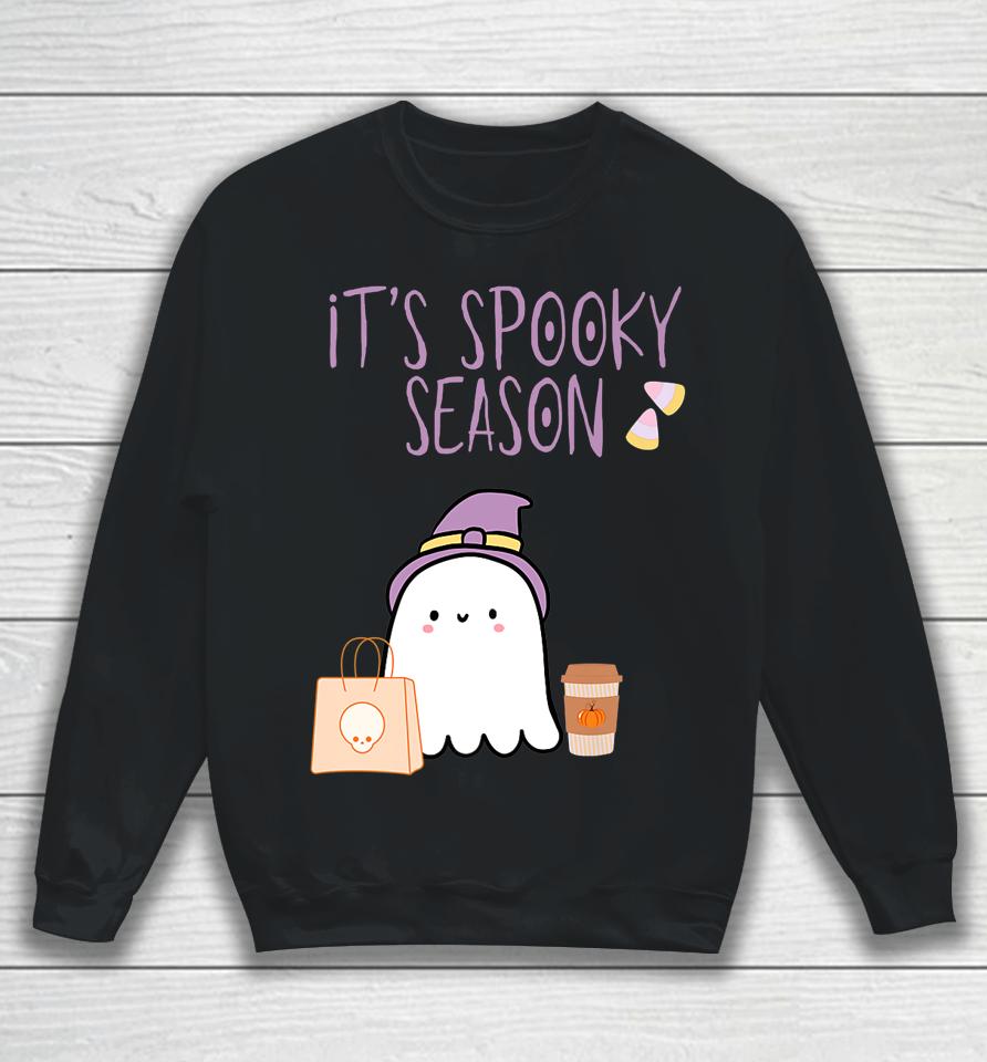 It's Spooky Season Cute Halloween Shopping Ghost Sweatshirt