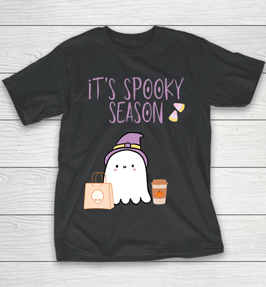 It's Spooky Season Cute Halloween Shopping Ghost Youth T-Shirt