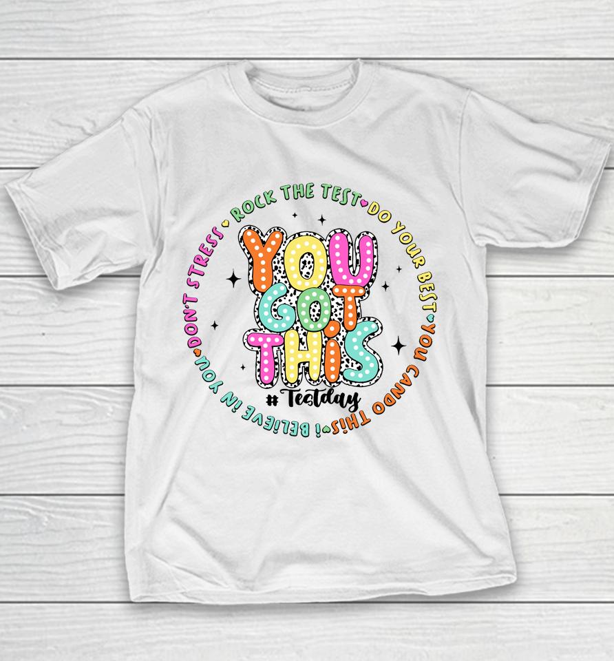 It's Test Day You Got This Rock The Test Dalmatian Dots Youth T-Shirt