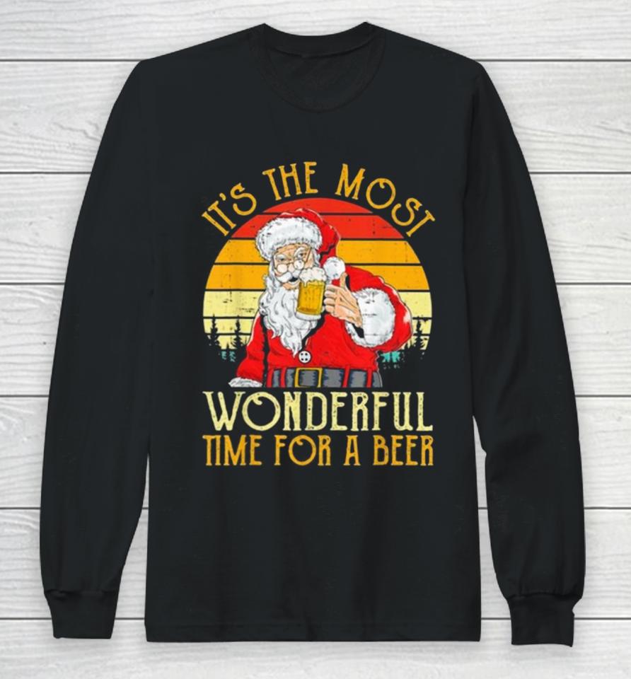 It’s The Most Wonderful Time For A Beer Christmas Vintage 2023 Long Sleeve T-Shirt