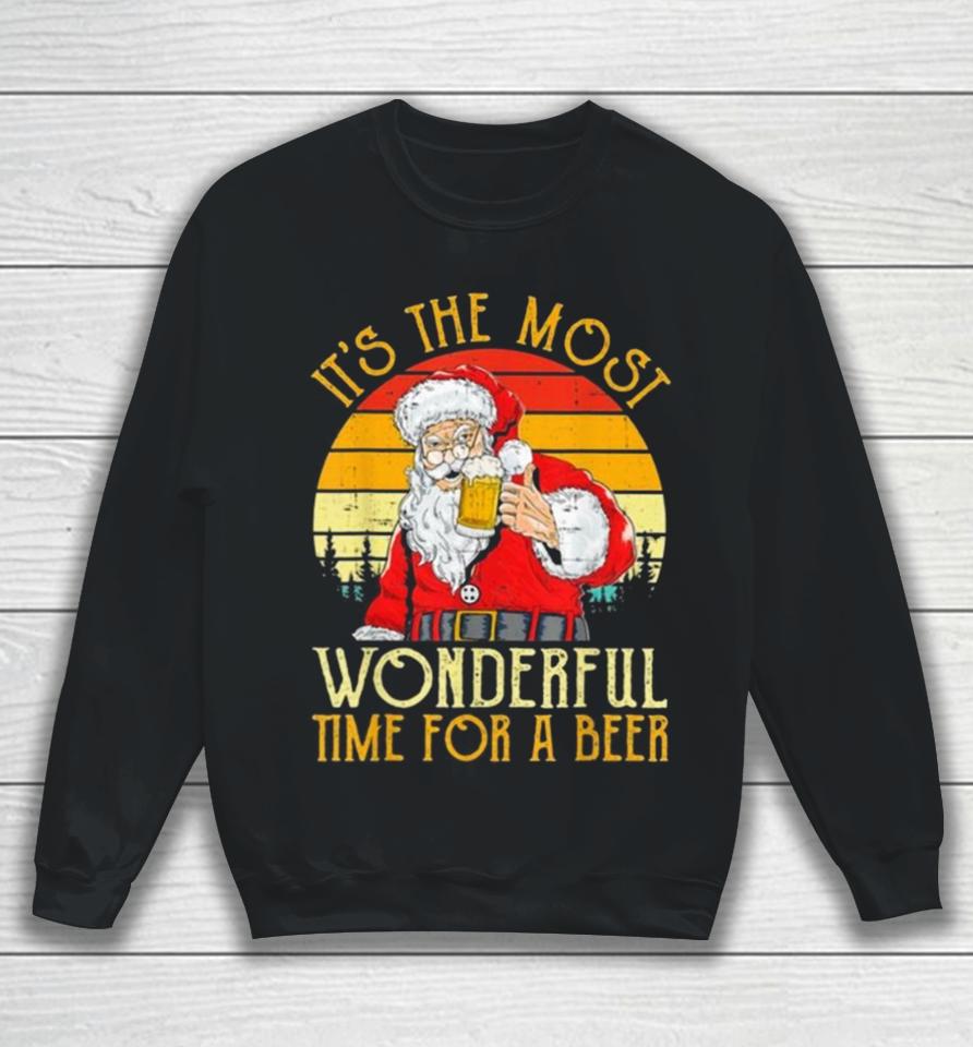 It’s The Most Wonderful Time For A Beer Christmas Vintage 2023 Sweatshirt
