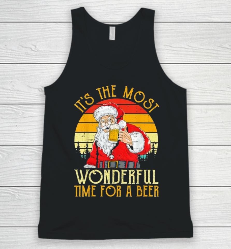 It’s The Most Wonderful Time For A Beer Christmas Vintage 2023 Unisex Tank Top