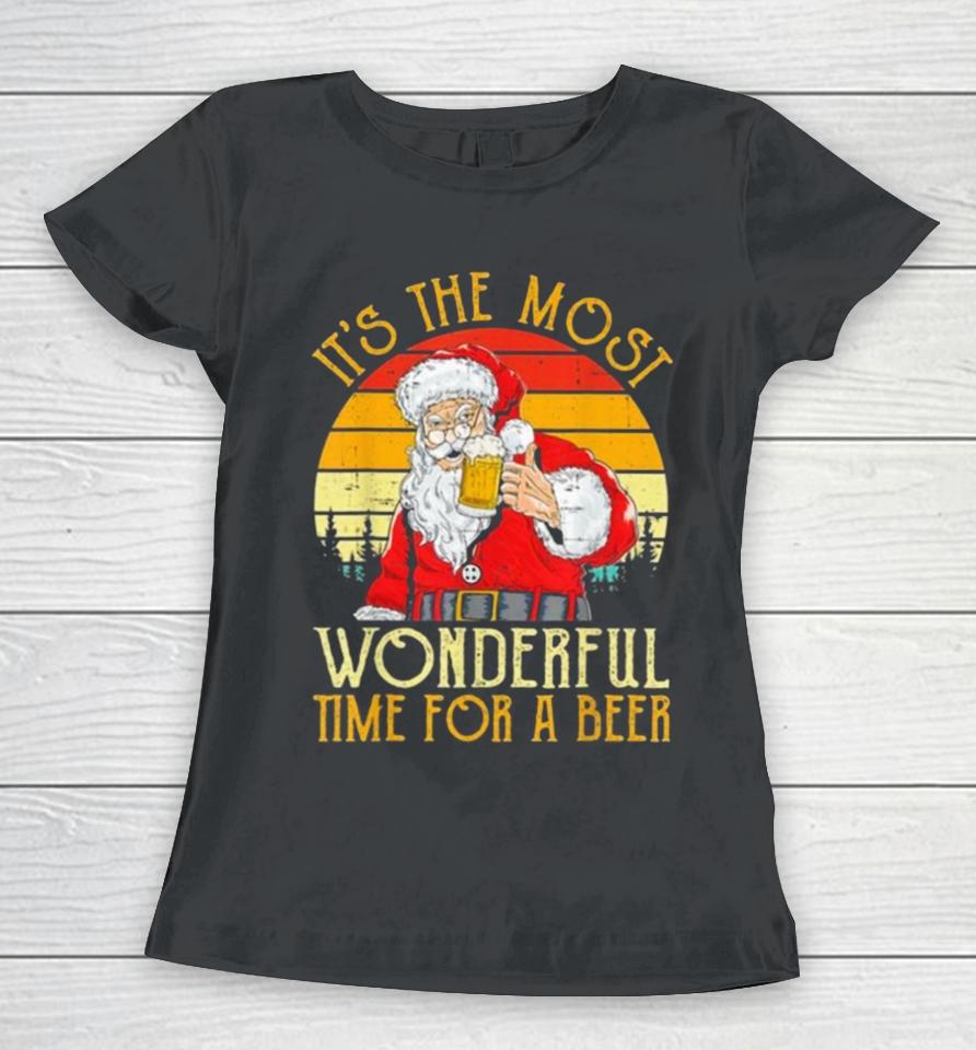 It’s The Most Wonderful Time For A Beer Christmas Vintage 2023 Women T-Shirt