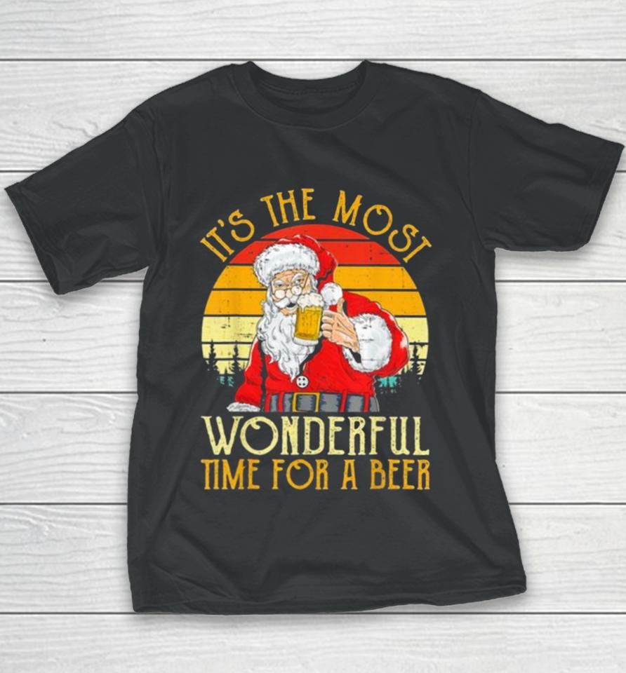 It’s The Most Wonderful Time For A Beer Christmas Vintage 2023 Youth T-Shirt