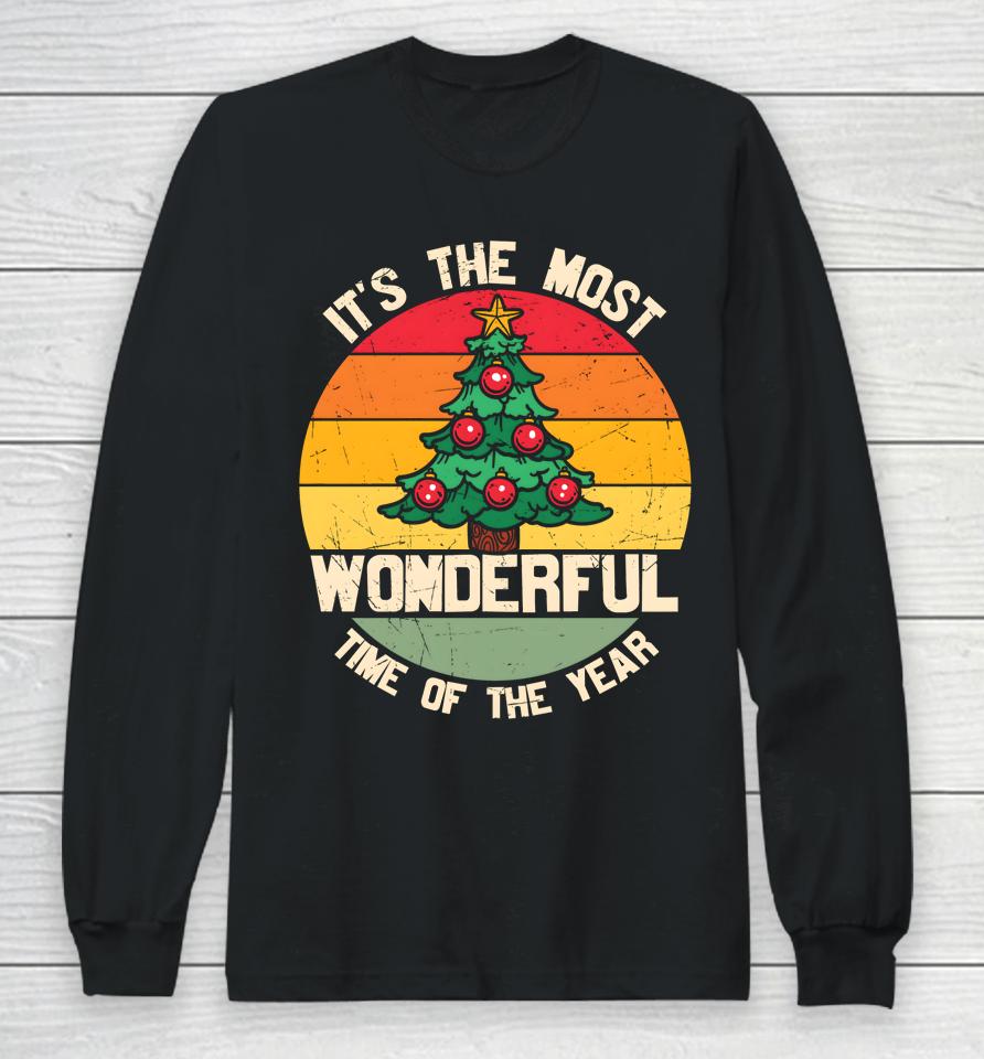 It's The Most Wonderful Time Of The Year Christmas Tree Xmas Long Sleeve T-Shirt