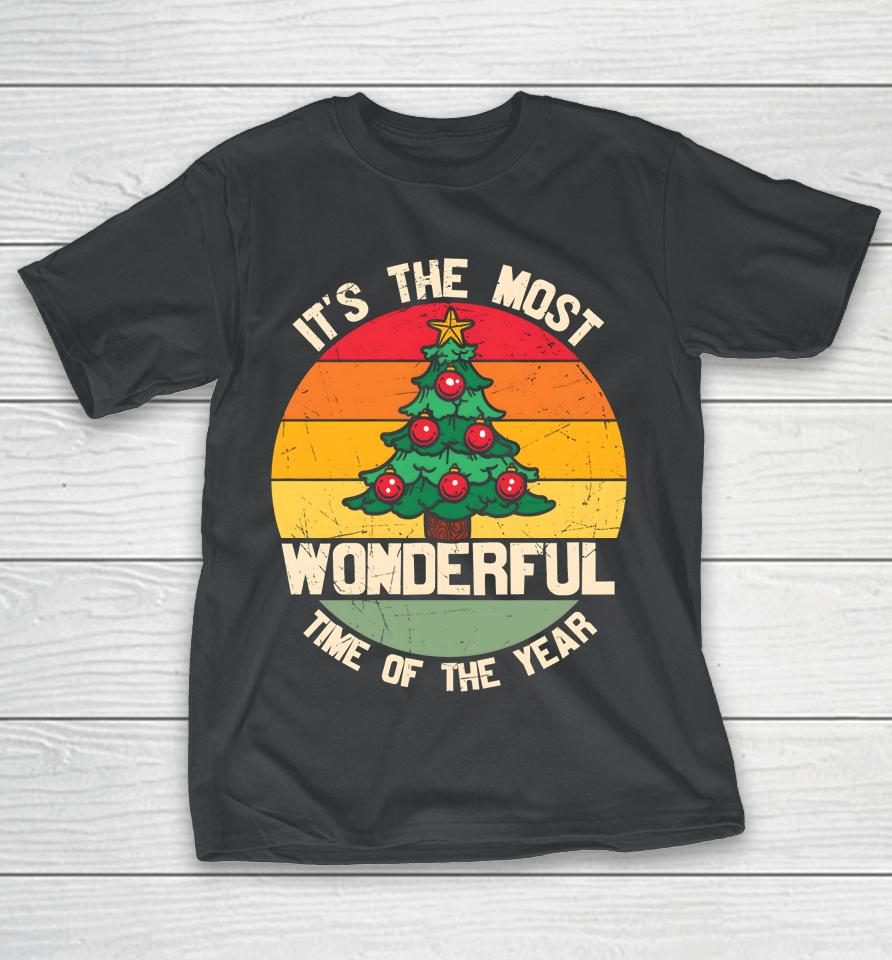 It's The Most Wonderful Time Of The Year Christmas Tree Xmas T-Shirt