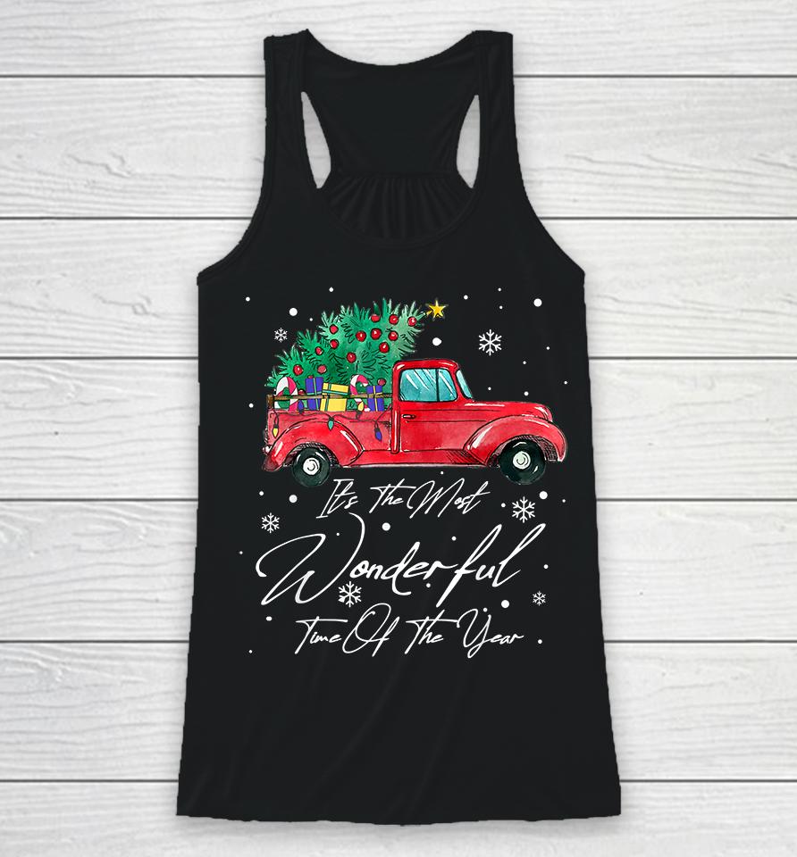 It's The Most Wonderful Time Of The Year Christmas Truck Racerback Tank