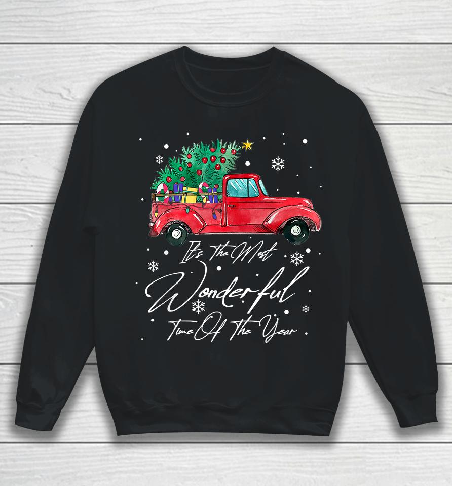 It's The Most Wonderful Time Of The Year Christmas Truck Sweatshirt