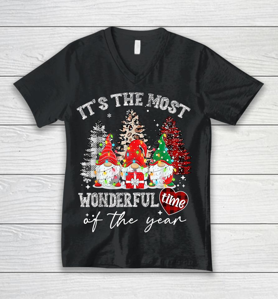It's The Most Wonderful Time Of The Year Gnome Christams Unisex V-Neck T-Shirt
