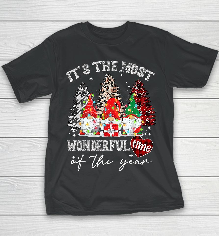 It's The Most Wonderful Time Of The Year Gnome Christams Youth T-Shirt
