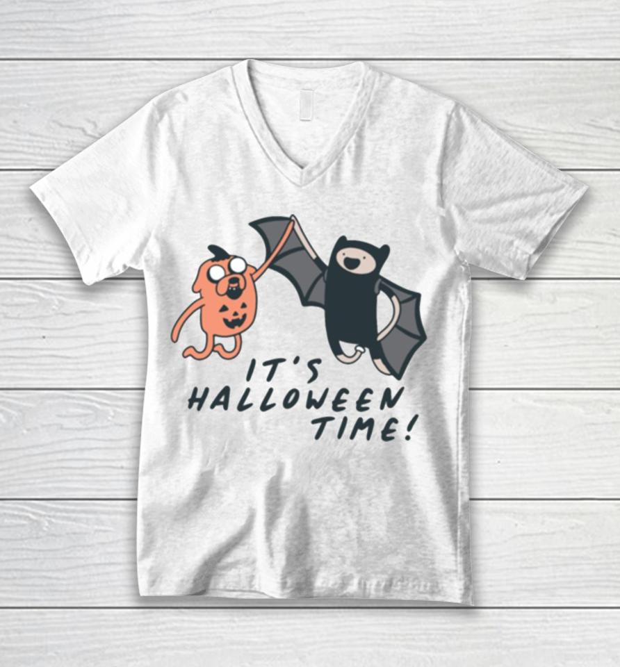 It’s Time Adventure Time Graphic Halloween Unisex V-Neck T-Shirt