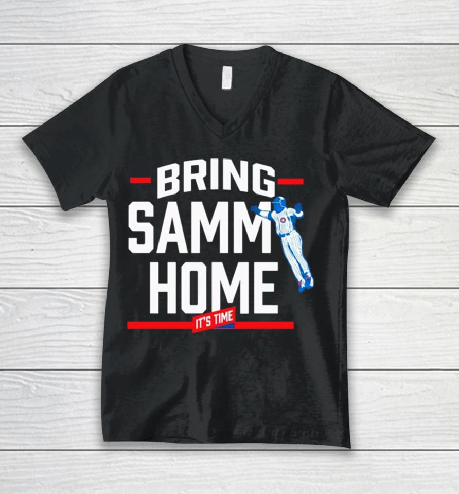 Its Time Bring Samm Home Chicago Cubs Baseball Unisex V-Neck T-Shirt