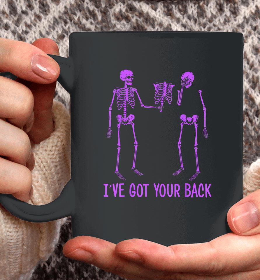 I've Got Your Back Skeleton Funny Halloween Coffee Mug