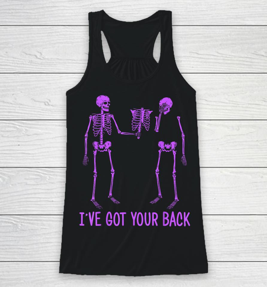 I've Got Your Back Skeleton Funny Halloween Racerback Tank
