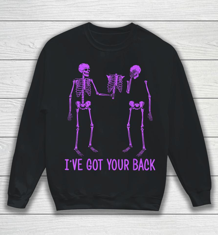 I've Got Your Back Skeleton Funny Halloween Sweatshirt