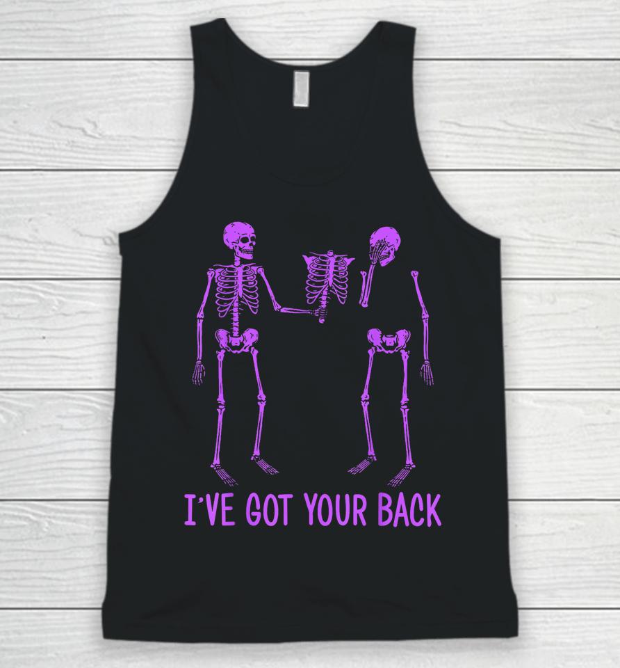 I've Got Your Back Skeleton Funny Halloween Unisex Tank Top