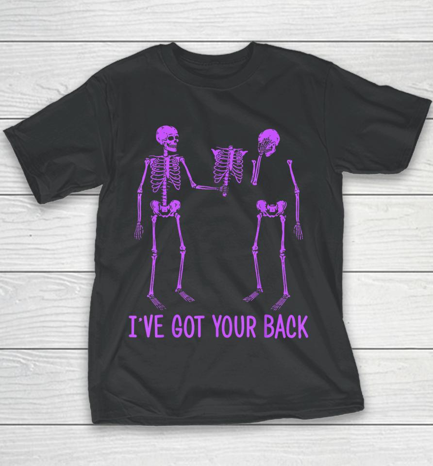I've Got Your Back Skeleton Funny Halloween Youth T-Shirt