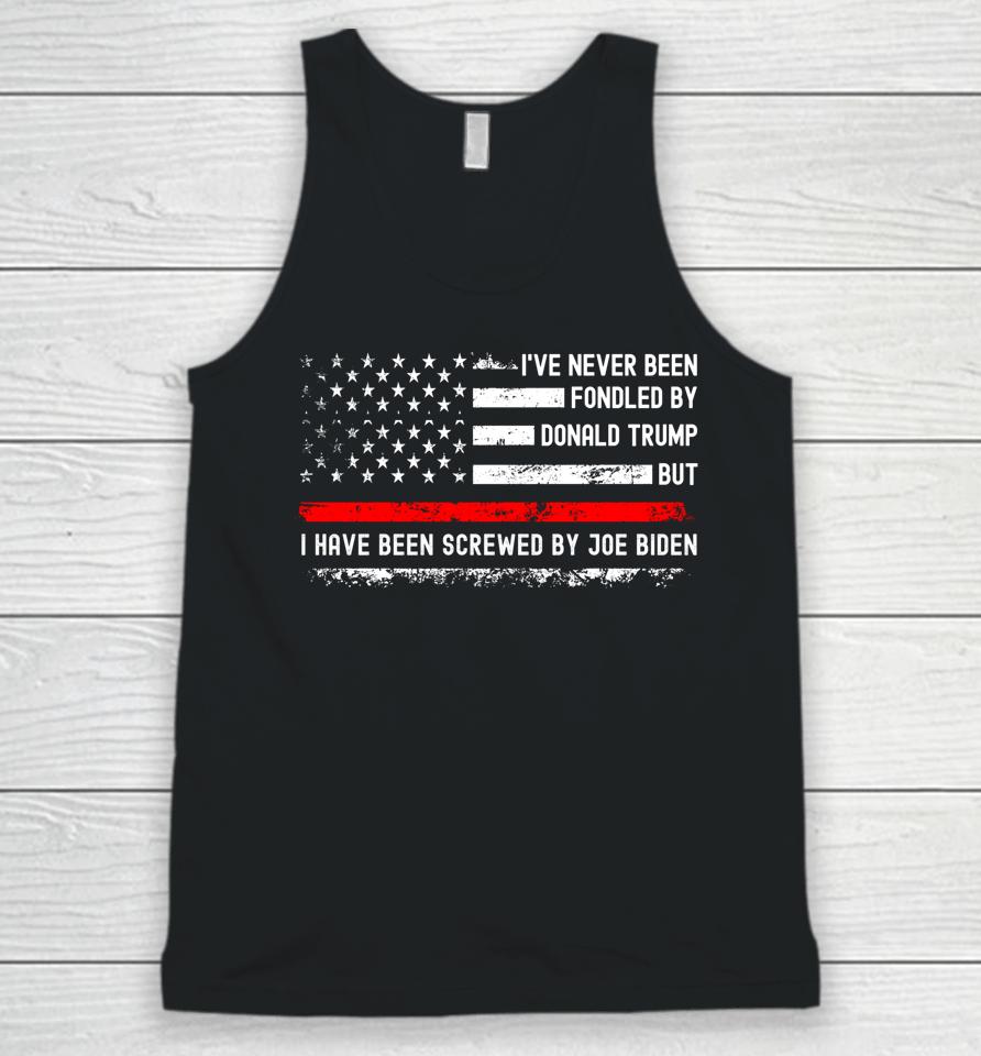 I've Never Been Fondled By Donald Trump But Screwed By Biden Unisex Tank Top